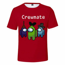 (Red,XL)Among Us Game Tshirt Imposter Crewmate Mens Ladies Adult Short Sleeve Tshirt
