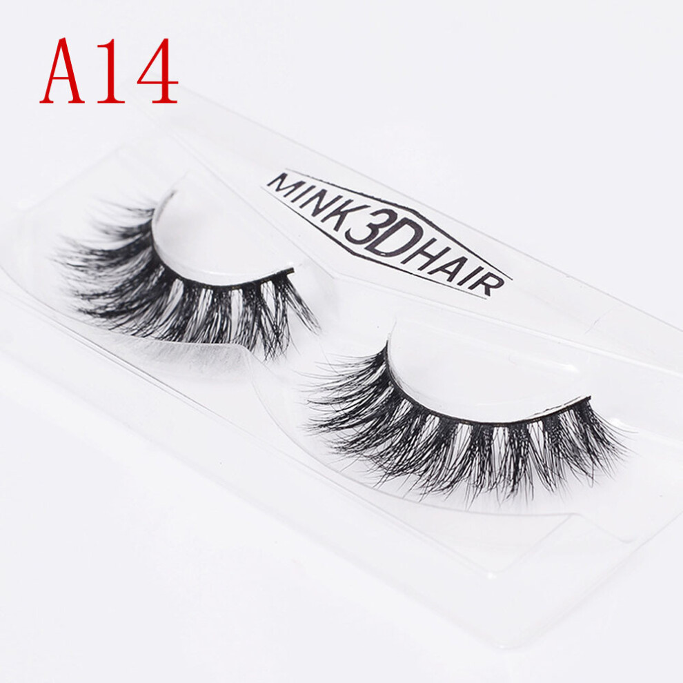(A14) Handmade False Eyelashes Long Lashes Stereo Dense Multilayer Your Eyes Enlarge