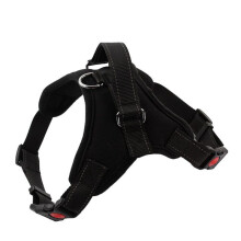 (Black,M)Dog Vest Harness Adjustable Chest Straps Anti Pull Outdoor Pet Supplies Walks