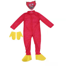 (Pink,L)Kids Huggy Wuggy Poppy Playtime Cosplay Costume Bodysuit Jumpsuit Mask Gloves