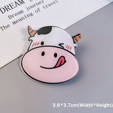 (Cow)Ins Kawaii Brooch Dog Rabbit Cow Cartoon Pins Backpack Jeans Handbag Decoration