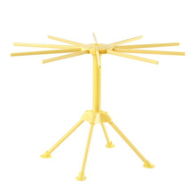 Foldable Pasta Drying Rack, Plastic Collapsible Spaghetti Hanger Noodle Dryer Stand with 10 Bar Handles