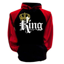 (King,S)Men Women Hoodies Jumper King Queen Crown Couples Matching Sweatshirts Pullover