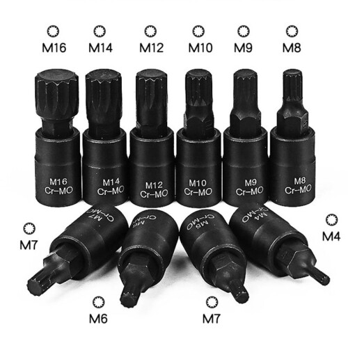 10PCS 12 Point Socket Wrench Set Universal 3/8 Square Drive Socket Set M4-M16 Socket Kit 2