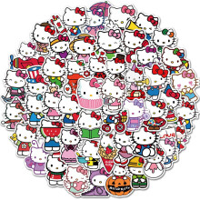 (StyleA)50pcs Sanrio Cute Animal Sticker Cartoon Character Collection Waterproof
