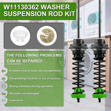 W11130362 4Pcs Washer Suspension Rod Kit,for Washing Machines-Fit 11022352510, WTW5000DW2,MVWC565FW0, WTW5000DW0