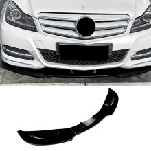 Car Front Bumper Splitter Lip Diffuser Spoiler Cover Guard for - C-Class W204 2011-2014 Gloss Black