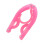 (Pink) Travel Hanger Folding Lightweight Plastic Clothes Hanger Portable Solid Color 1