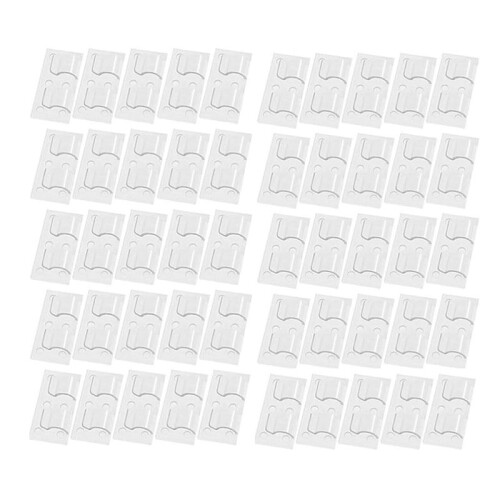 50Pcs Outdoor Light Clips Wire Fixers Self-Adhesive Wire Clips Cable Organizers for String Lights Decorations Cables