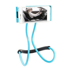 (Blue) Phone adjustable Holder Bed Selfie Stand Desktop Neck Mount Phone For Tablet