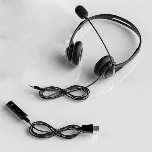 USB Headset with Microphone , with Volume Control, for Online Conference Online Classes, Games Computer Headset 2
