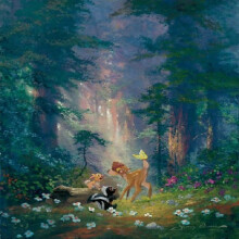 Home Wall Charming Art Featuring Adorable Forest Animals Deer Rabbits Like