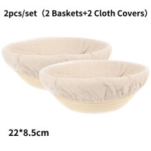 (Bowl)Rund Rattan Korb Teig Gärung Brot Korb Backen Zuhause Werkzeug Set