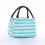(Sky Blue)Stripe Portable Lunch Bag Insulation Practical Convenient Simple Premium Quality 1