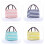 (Pink)Stripe Portable Lunch Bag Insulation Practical Convenient Simple Premium Quality 8