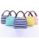 (Pink)Stripe Portable Lunch Bag Insulation Practical Convenient Simple Premium Quality 4
