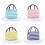 (Pink)Stripe Portable Lunch Bag Insulation Practical Convenient Simple Premium Quality 6