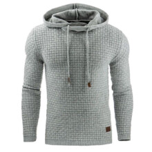 (Light Gray,2XL)Mens Warm Jacket Outwear Jumper Hoodies Coat Sweater Hooded Pullover Sweatshirt