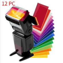 Filtro de gel 12 cores difusor de flash caixa macia estúdio filtro de iluminação câmera para
