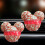 (Red)Embouchure climatiseur parfum voiture Mickey Mouse mode strass classique 5