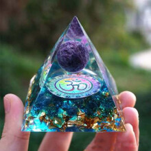 (2)Orgonite Chakra Energy Pyramid Aura Divination Yoga Meditation Craft Ornaments