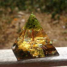 (3)Orgonite Chakra Energy Pyramid Aura Divination Yoga Meditation Ornaments Craft