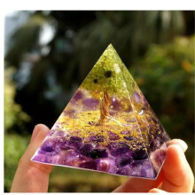 (27)Orgonite Chakra Energia Pirâmide Aura Adivinhação Yoga Meditação Ornamentos Artesanato