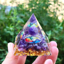 (29)Orgonite Chakra Energy Pyramid Aura Divination Yoga Meditation Craft Ornaments