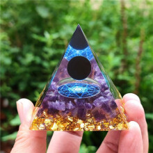 (23)Orgonite Chakra Energy Pyramid Aura Divination Yoga Meditation Craft Ornaments