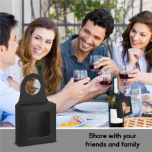 Wine Bottle Box with Window, 30 Pcs Wine Gift Box,Wine Boxes Favor Box Charcuterie Box Soap Packaging Box for Gift Black