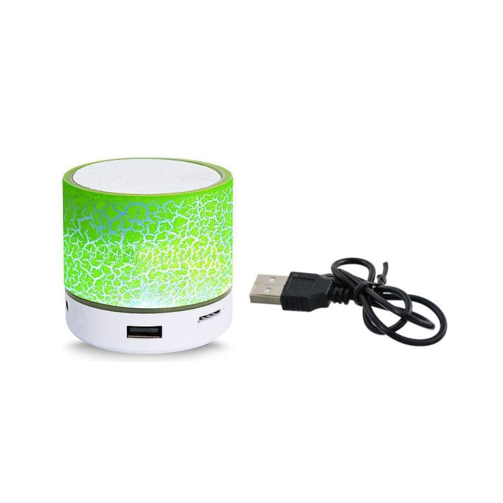 () Wireless Bluetooth Mini Speaker Led Bass Support Aux Microsd Tf Portable Green/Light 697562899793