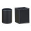 2Pack PU Leather Pens Pencils Holder Cup Desktop Stationery Organizer Case Office Accessories Container Box Black 1