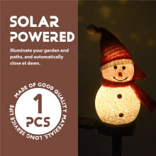 Christmas Decorations Solar Lights Outdoor Garden Decor Snowman-Christmas Ornaments Solar Powered Garden Decor E