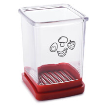 Snelsnijder met Duwplaat RVS Aardbeienbanaansnijder Slicer Cut Kitchen Cutter Gadgets