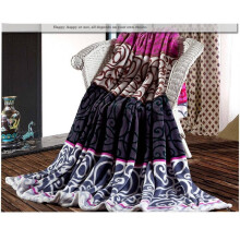 (Purple, 150X200CM) Coral Lightweight Fleece Blanket Durable Fabric Modern Style Bed Supplies Couch