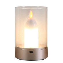 USB Candle Light Rechargeable Flameless Electric LED Candle Dancing Moving Candles Light Home Decoration