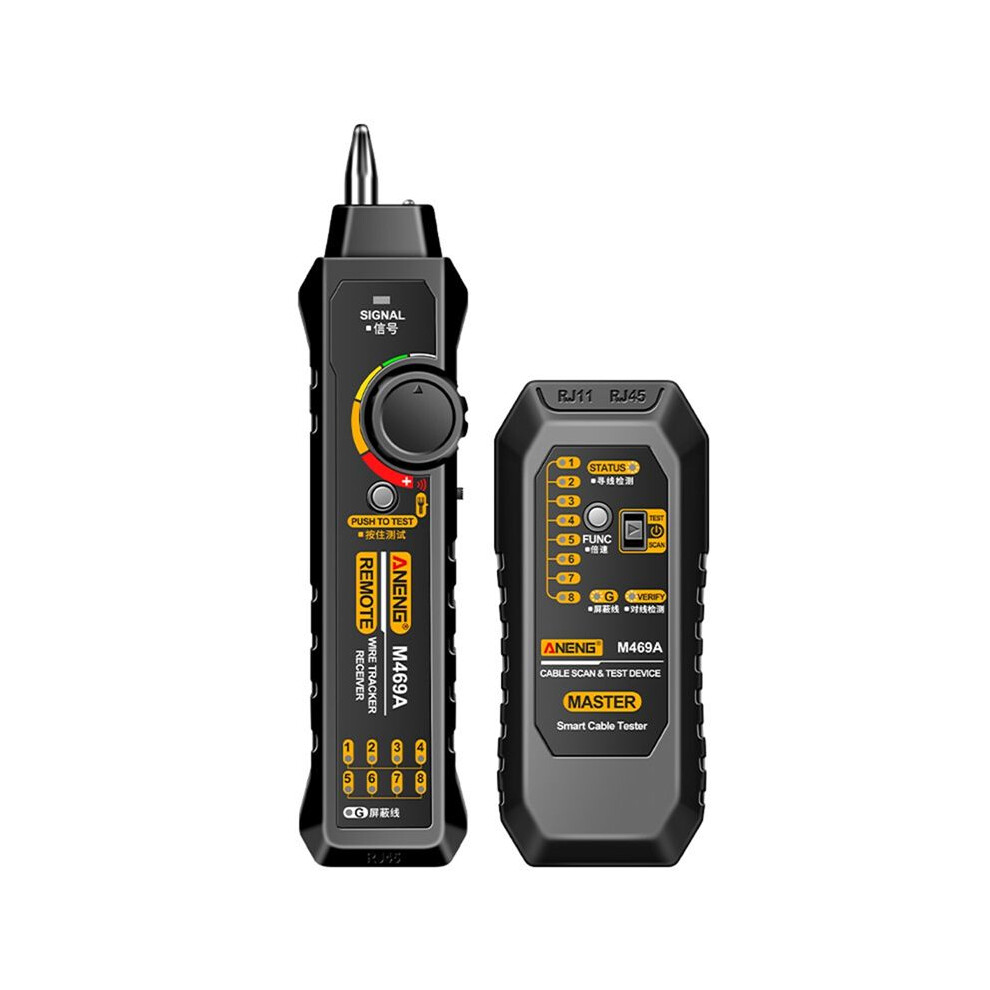 Aneng M469a Network Cable Finder Rj45 Rj11 Lan Cable Finder Tester Anti-Interference Testing Instrument Network Repair, Black 4714032464445