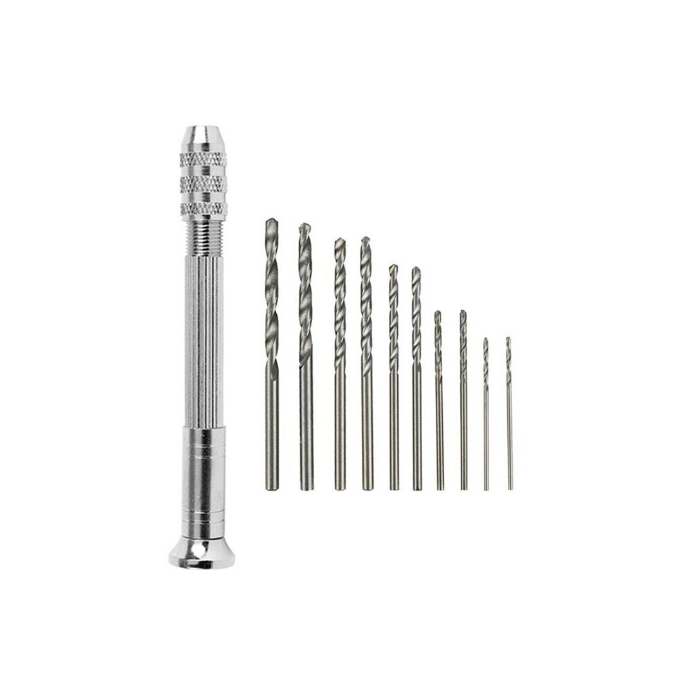 11Pcs Hand Twist Drill Set 0.5-2.0Mm Woodworking Hand Punch Tool Hardware Clock Maintenance Kit 4713799100634