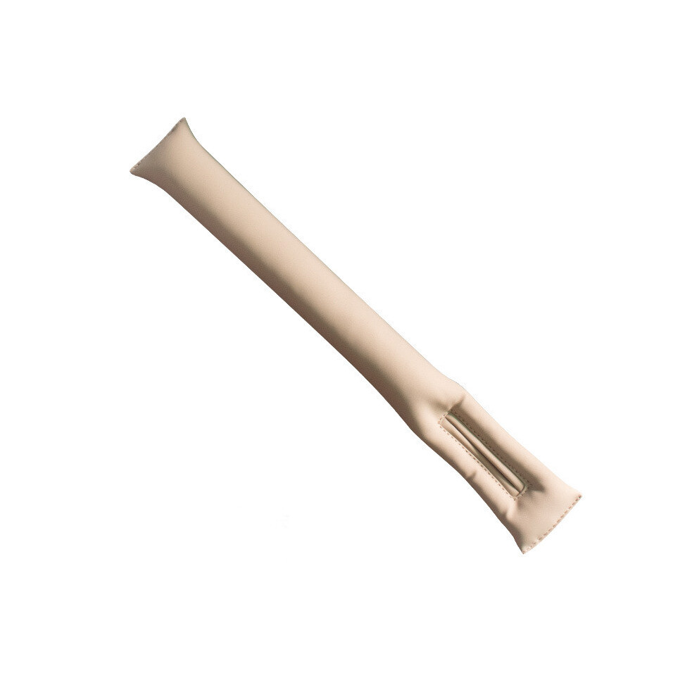 (Beige) Universal Car Seat Gap Filler Pu Leather Storage Organizer Interior Anti Vehicle Beige 693362927179