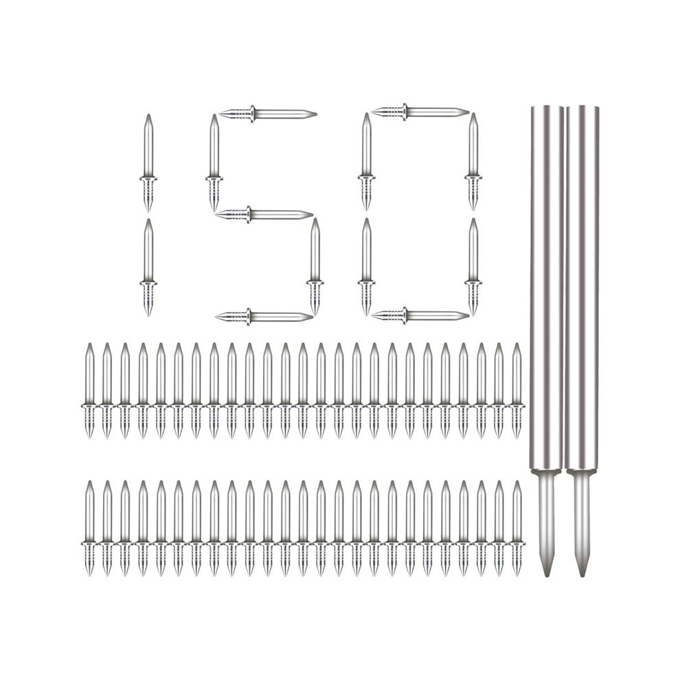 150Pcs Baseboard Seamless Nails Double-Headed Screw, Skirting Special Invisible Security Nails With Sleeve Tool 6033968130599