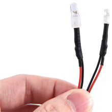 Kit de Luces LED RC de 4 LED para 1/10 RC Car Truck Crawler RC Modelo Drift Car Faro Trasero, 5 mm y 3 Mm, Rojo