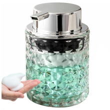 Distributeur de Savon Moussant pour les Mains, Distributeur de Savon de Salle de Bain ou Distributeur de Lotion pour la Cuisine, Distributeur en Verre