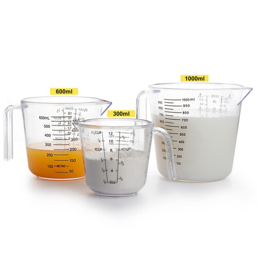 Measuring Cups Set, Liquid Measuring Cups for 3 for Kitchen Plastic Set Baking Tool Plastic Measuring Cups 2