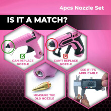 Power Fine Tip Glue GunCopper Nozzles for Hot Glue 4 Pack Copper Nozzles for Full Size Dual Temp Hot Melt