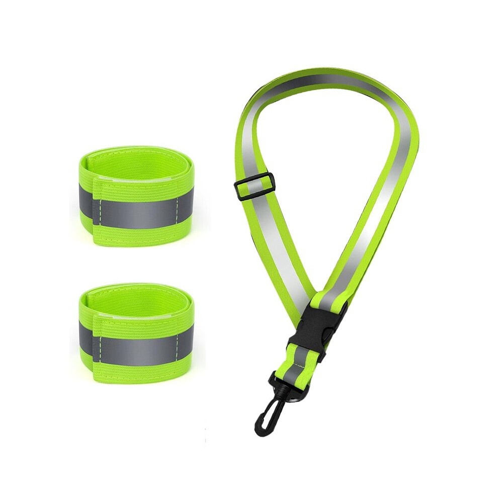 Reflective Sash For Walking At Night, High Visibility Reflective Running Gear Night, With 2 Pcs Reflective Armbands 4713401176774