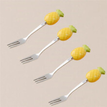 Cute Ceramic Jar Fruit fork Set 304 Stainless Steel Cake fork Home Party Dessert fork Cute Storage Jar Child Tableware B
