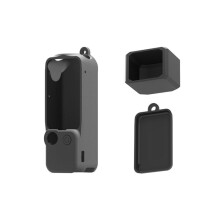 Pour OSMO Pocket3 éTui en Silicone pour Appareil Photo, Housse de Protection Multifonctionnelle et Pratique pour le Corps de L'Objectif, Noir