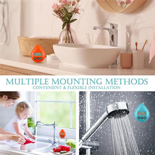Silent Non Ticking Waterproof Shower Timer Magnetic Back Battery Operated Digital Timer Small Size Cute Timer 2