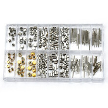 Watch Crown Parts Replacement Assorted Dome Flat ,Handle Tubes, Handle Bushings Watch Accessories Repair Tool Kit