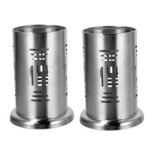 2 PièCes Porte-Baguettes en Acier Inoxydable Baguettes Pot Argenterie Supports Porte-Couverts Porte-Couverts Support de SéChage